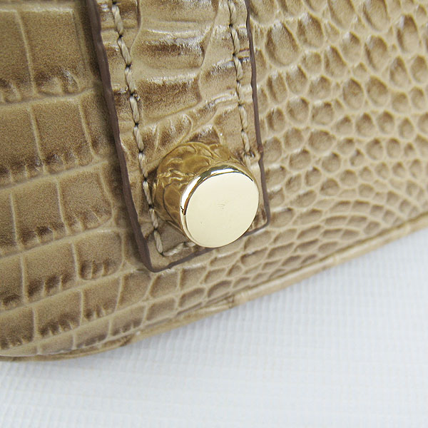 Replica Hermes Birkin 30CM Crocodile Head Veins Bag Apricot 6088 On Sale - Click Image to Close